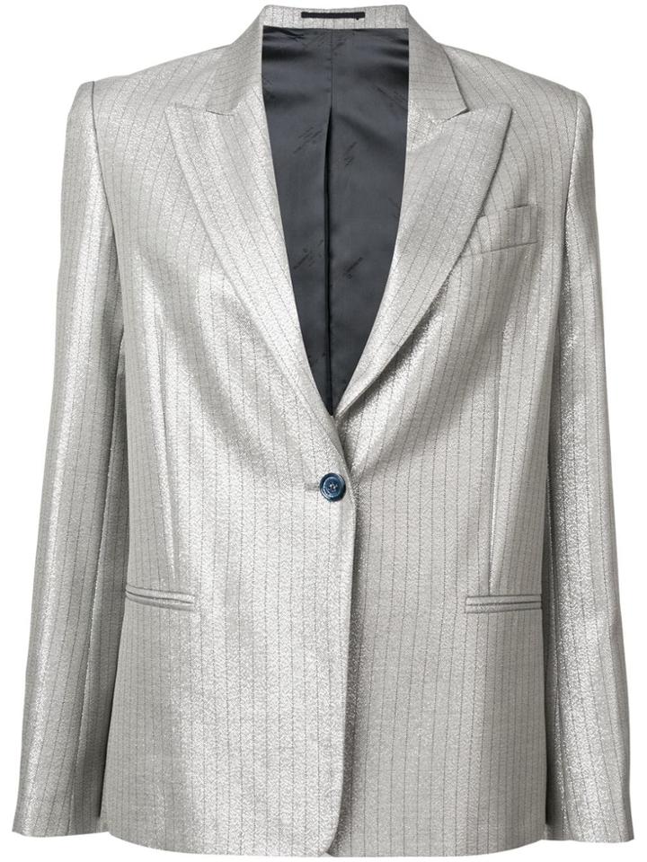 Golden Goose Pearlescent Pinstripe Blazer - Grey