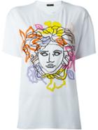 Versace Medusa T-shirt, Women's, Size: 40, White, Viscose/spandex/elastane/silk