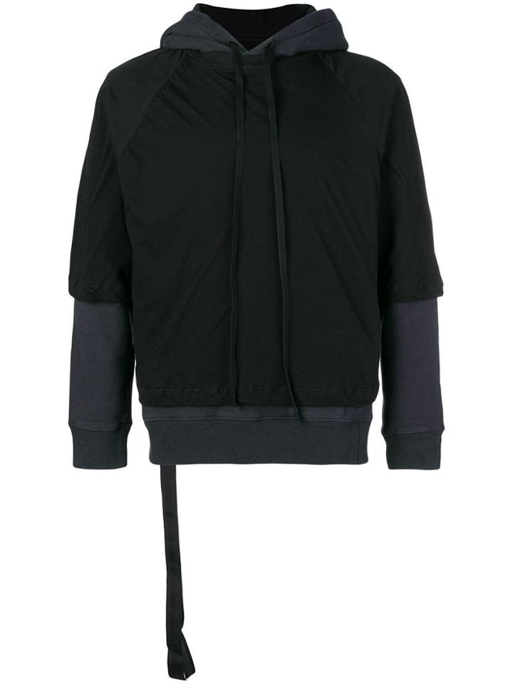 Unravel Project Hoodie And T-shirt Two-fer - Black