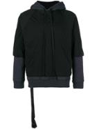 Unravel Project Hoodie And T-shirt Two-fer - Black