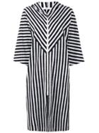 Araks - Margot Stripe Hooded Cover-up - Women - Cotton - L, Black, Cotton