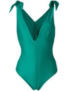 Zimmermann Shoulder Bow Swimsuit - Green