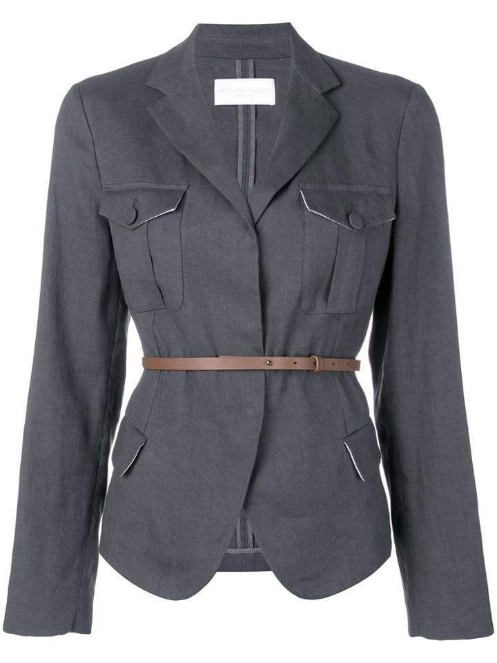 Fabiana Filippi Belted Blazer - Grey