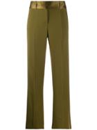 Ermanno Scervino Contrast Panel Cropped Trousers - Green