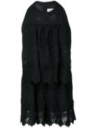 Jovonna Solar Layered Lace Playsuit - Black