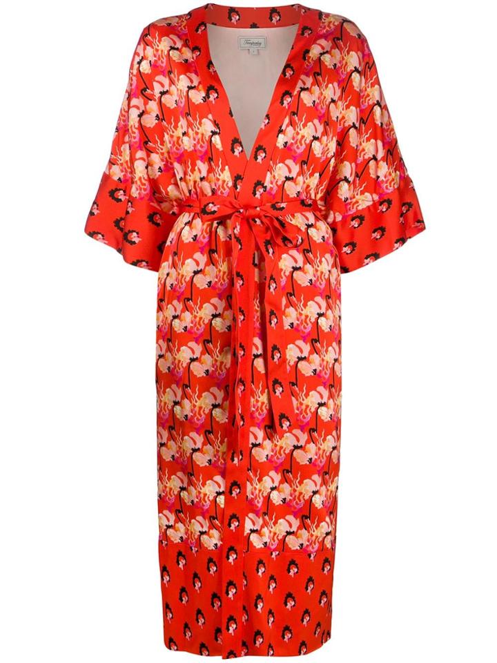 Temperley London Dragonfly Kimono Coat - Orange
