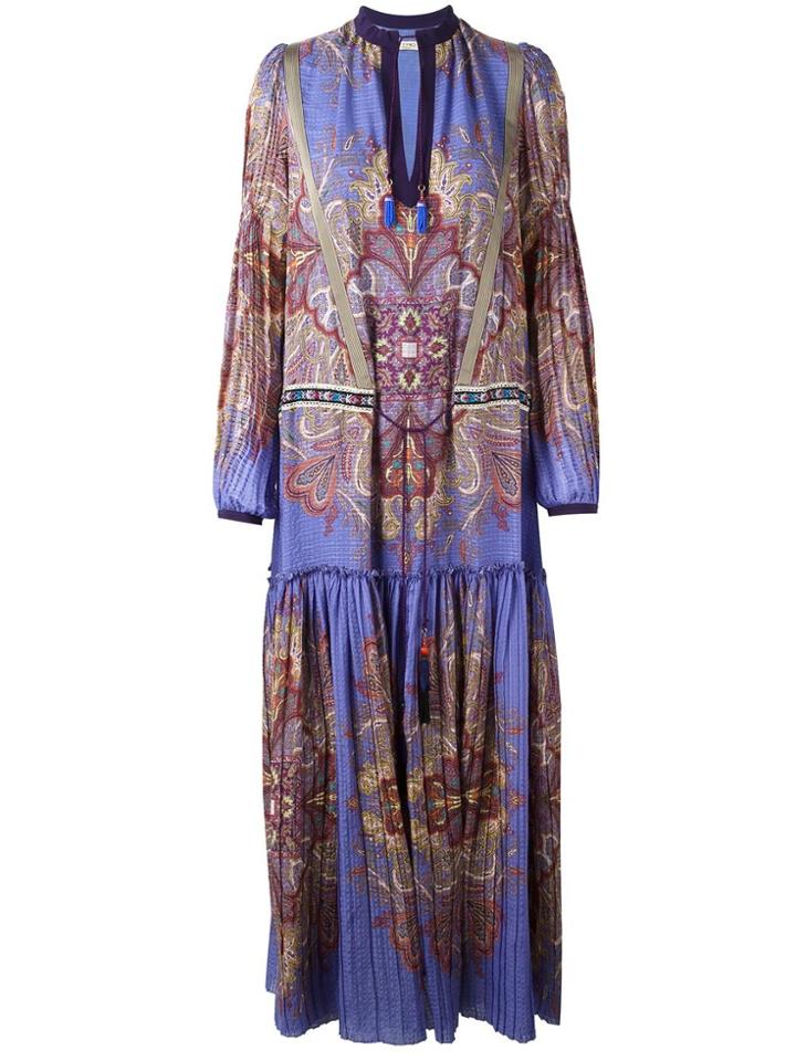 Etro Paisley Print Maxi Dress - Multicolour
