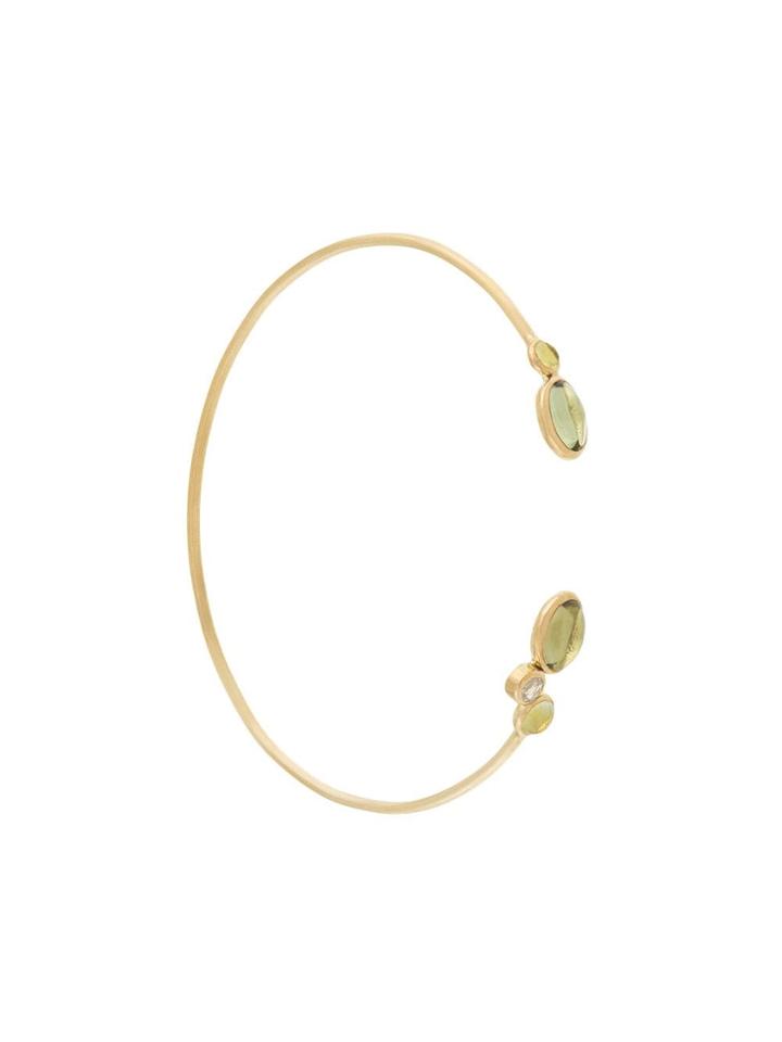 Myrto Anastasopoulou Stone Embellished Cuff Bracelet - Gold