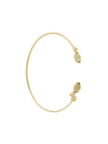Myrto Anastasopoulou Stone Embellished Cuff Bracelet - Gold