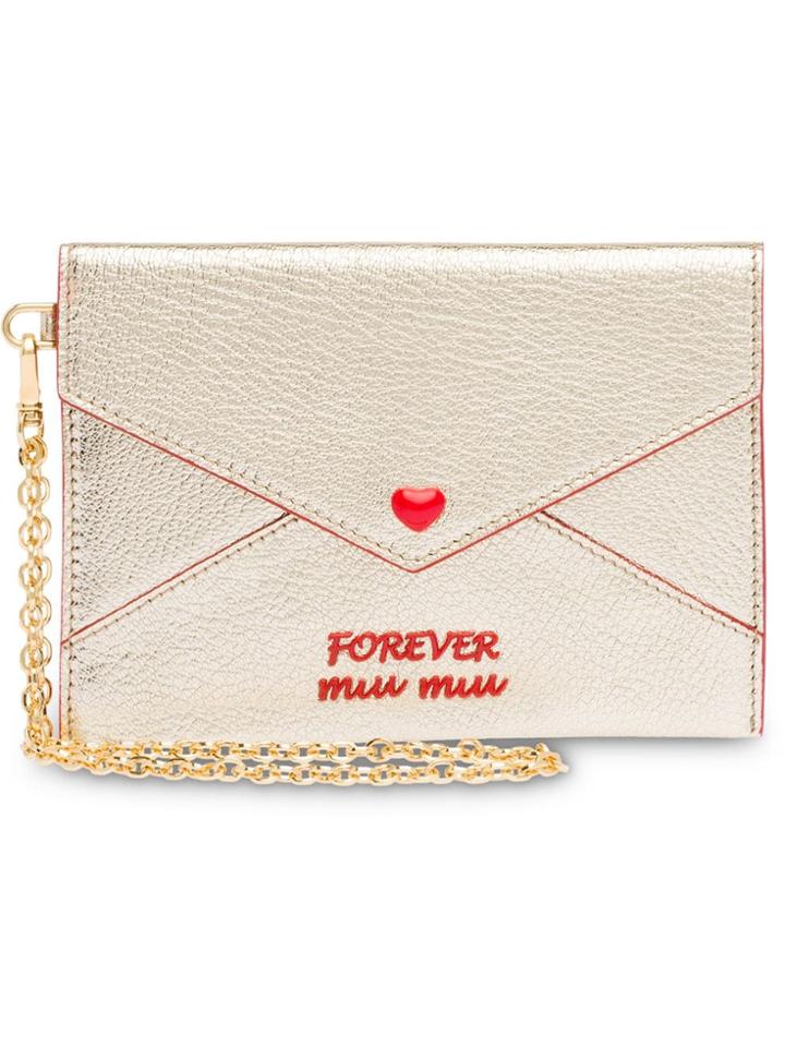Miu Miu Madras Love Envelope - F0846 Pyrite