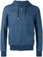 Eleventy Zipped Hoodie, Men's, Size: Medium, Blue, Cotton