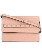 Red Valentino Star Studded Cross-body Bag, Women's, Pink/purple, Calf Leather/metal (other)