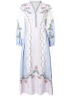 Vilshenko Floral Colour Block Dress - Multicolour