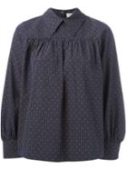 Maison Kitsuné - Mae Flowing Blouse - Women - Cotton - 38, Women's, Blue, Cotton