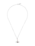 Vivienne Westwood New Tiny Logo Pendant Necklace - Silver