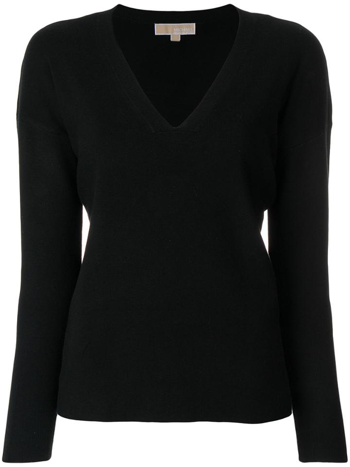 Michael Michael Kors V-neck Sweater - Black