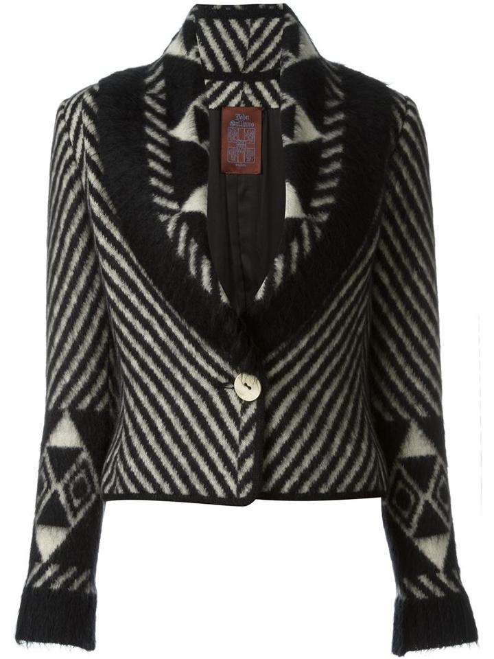John Galliano Vintage Patterned Knit Jacket
