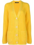 Iris Von Arnim V-neck Button Cardigan - Yellow