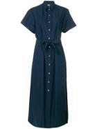 Maison Kitsuné Isabella Long Shirt Dress - Blue