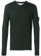 Stone Island V-neck Sweater - Green