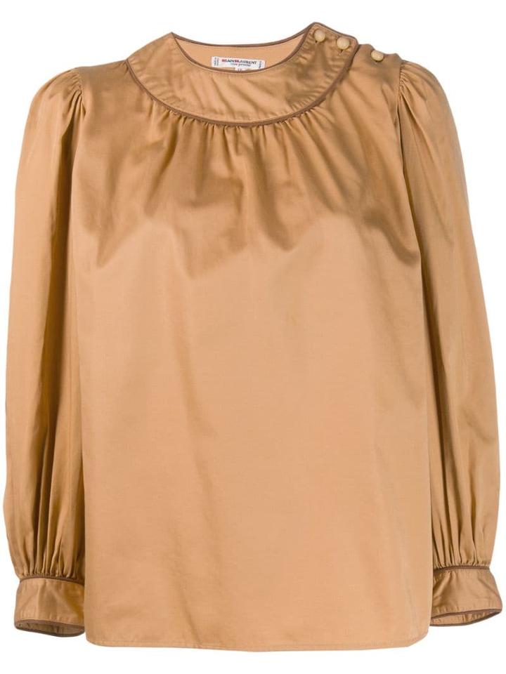 Yves Saint Laurent Pre-owned 1970's Buttoned Shoulder Longsleeved