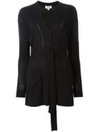 Kenzo Tie Waist Cardigan, Women's, Size: Xs, Black, Wool