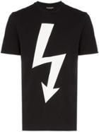 Neil Barrett Large Lightning Bolt Short Sleeved T-shirt - Black
