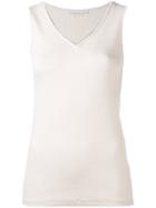 Fabiana Filippi - Sleeveless Vest Top - Women - Cotton/spandex/elastane - 44, Nude/neutrals, Cotton/spandex/elastane