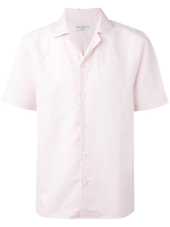 Éditions M.r - Tahiti Shirt - Men - Cotton/linen/flax - 40, Pink/purple, Cotton/linen/flax