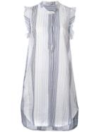 Striped Sleeveless Dress - Women - Cotton/cupro - 42, Grey, Cotton/cupro, Stella Mccartney
