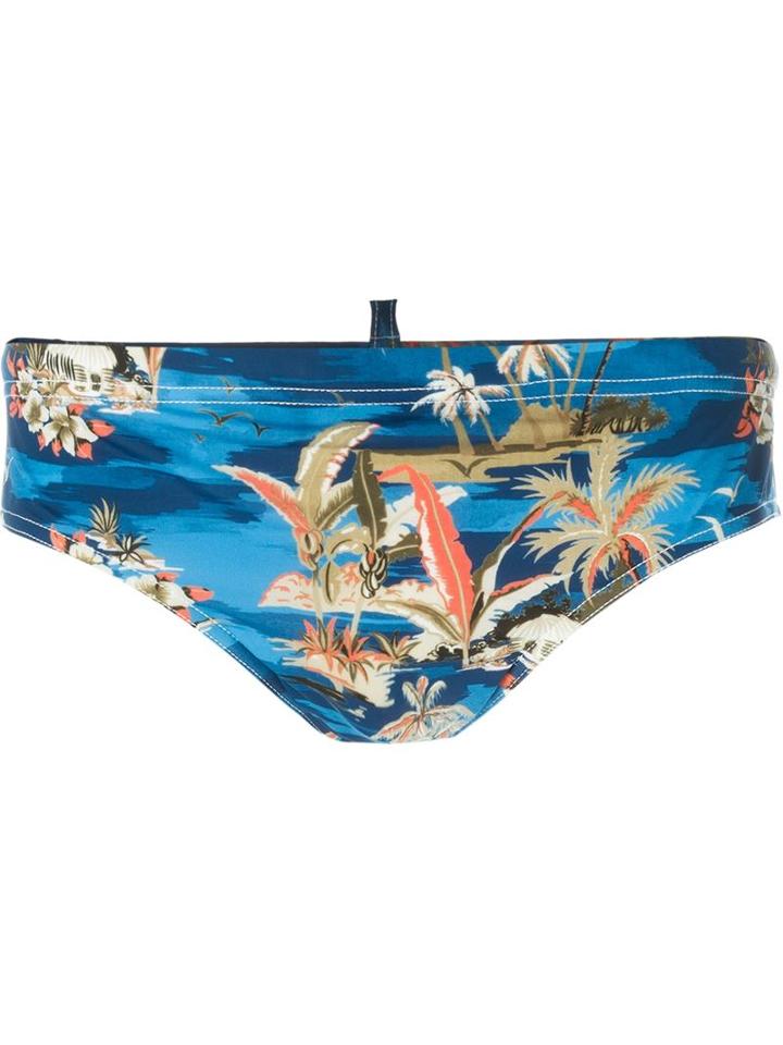 Dsquared2 Beachwear Floral Print Swim Trunks