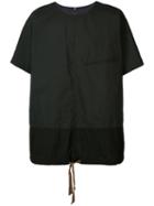 Ziggy Chen Panelled T-shirt, Men's, Size: 54, Black, Cotton/nylon