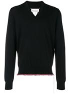 Maison Margiela Contrast-hem Fitted Sweater - Black