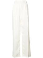 Magda Butrym Pleated High-rise Palazzo Pants - Nude & Neutrals
