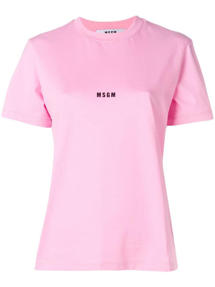 Msgm Micro Logo T-shirt - Pink