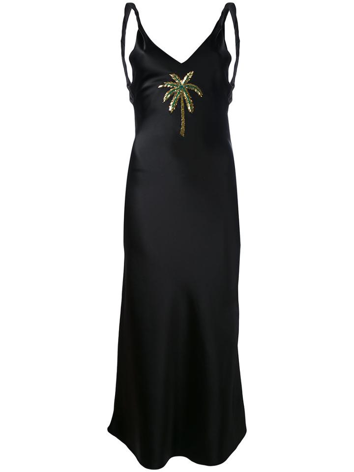 Attico - Satin 'caroline' Long Dress - Women - Silk - 2, Black, Silk