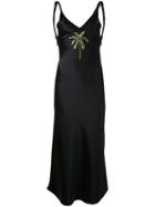 Attico - Satin 'caroline' Long Dress - Women - Silk - 2, Black, Silk