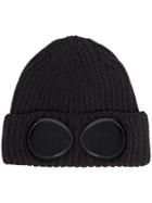 Cp Company Goggle Wool Beanie Hat - Black