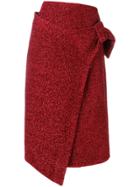 Petar Petrov High Waisted Belted Skirt - Red