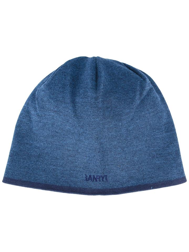 Ganryu Comme Des Garcons Logo Beanie, Men's, Blue, Cotton/polyester