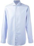 Barba Textured Shirt, Men's, Size: 42, Blue, Cotton