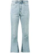 Ksubi Blue Skinny Kickn Cropped Flares