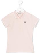 Moncler Kids - Embroidered Logo Polo Shirt - Kids - Cotton/spandex/elastane - 5 Yrs, Pink/purple