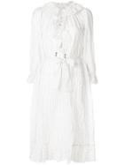Zimmermann Striped Ruffle Dress - White