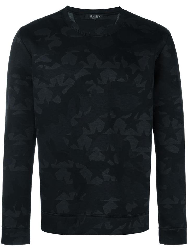 Valentino 'rockstud Camustars' Sweatshirt, Men's, Size: Large, Black, Viscose/polyurethane