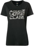 Cavalli Class Logo Print T-shirt - Black