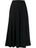Chanel Pre-owned Silk 1990s A-line Midi Skirt - Black