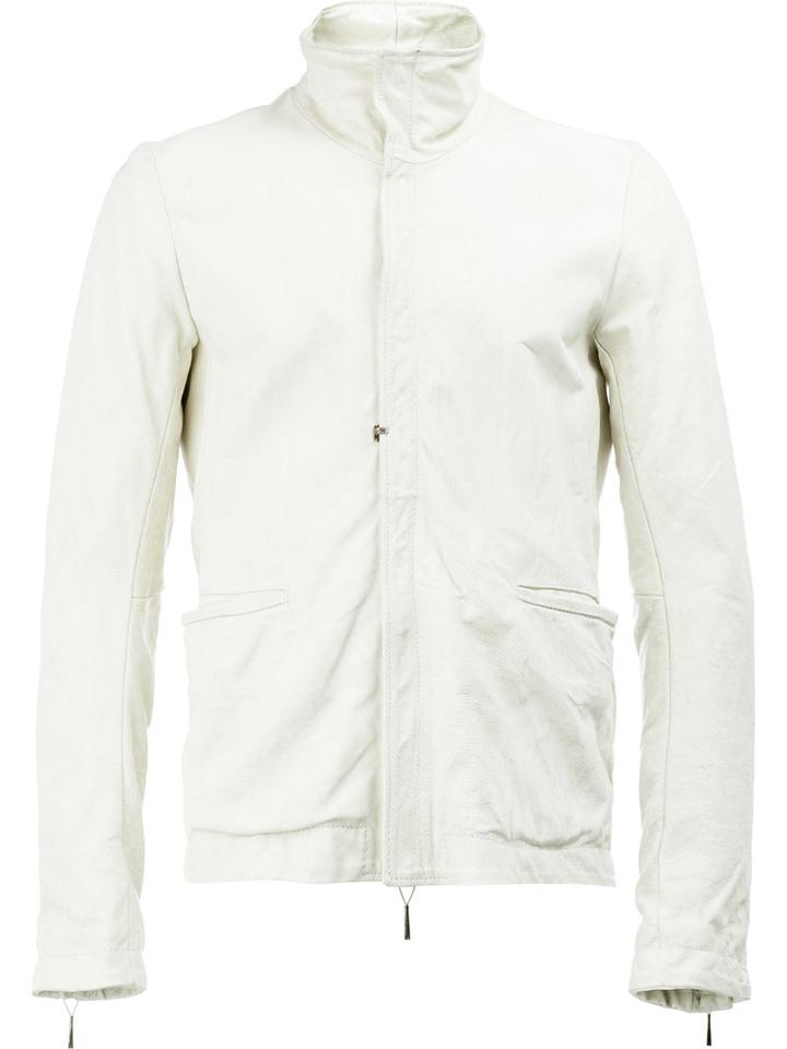 Taichi Murakami High Neck Jacket, Men's, Size: 6, White, Leather