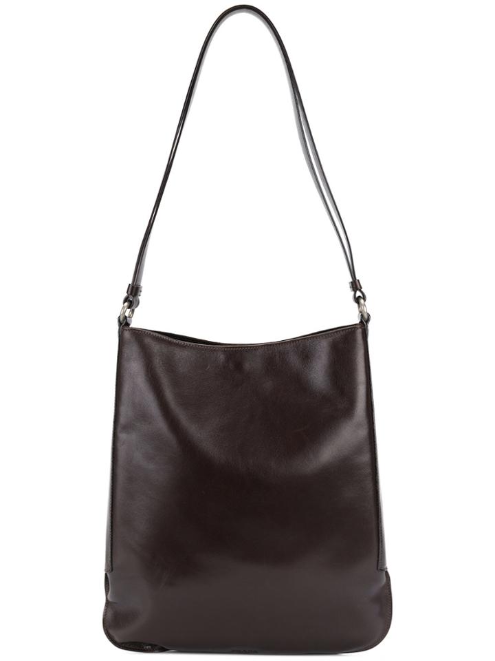 Prada Vintage Magnetic Closure Shoulder Bag - Brown