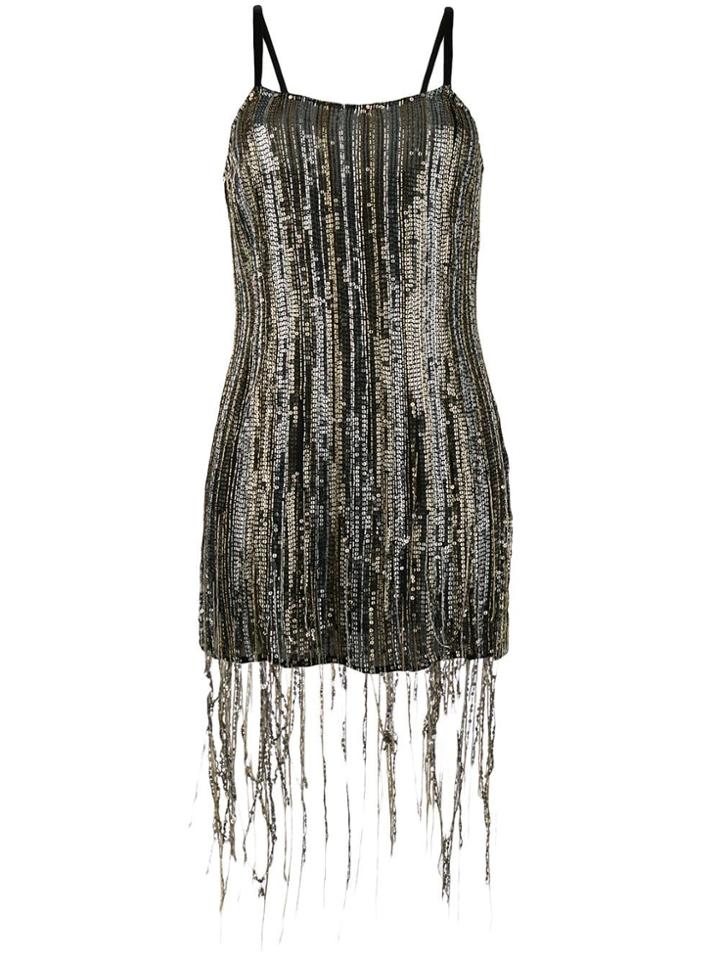 Amen Beaded Mini Dress - Gold